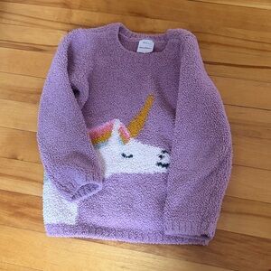 Purple Unicorn Fleece Sweater Hanna Andersson